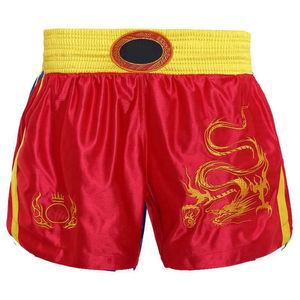 Pantalones cortos de boxeo Muay Thai de estilo personalizado con patrón personalizado con uniformes de boxeo rojo azul y pantalones cortos de satén de boxeo 2024 - Product Image 1
