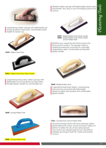 Espátula de esponja de goma con mango de plástico y base de acero para trabajos de enlucido y acabado. - Product Image 4