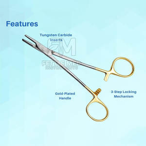 ที่จับเข็มผ่าตัดสแตนเลสแบบมีตัวล็อค 14 ซม. 24 ซม. ที่จับเข็มขนาดเล็กแบบไม่มีสปริง - Product Image 3