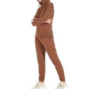 Ensemble de survêtement marron ajusté pour femme, personnalisable avec logo, le plus vendu pour la saison hivernale – Meilleur prix - Product Image 5