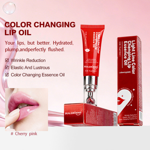 HALORINNA Anti Fine Lines Magic Color Changing Lip <span class=keywords><strong>Oil</strong></span> 10ml Cherry <span class=keywords><strong>Pink</strong></span> Melembapkan, Mempertebal, dan Memperbaiki Bibir Serum <span class=keywords><strong>Oil</strong></span> untuk Perawatan Bibir - Product Image 2