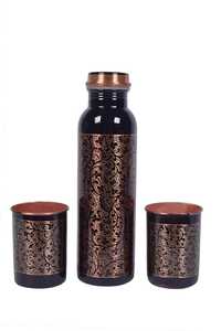 Elegant Pure Copper <b>Bottle</b> <b>with</b> Ayurvedic Benefits for Daily Water Intake and Body Detoxification - Product Image 5