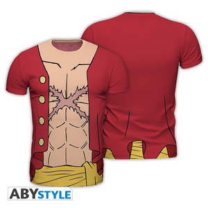 T-shirt imprimé intégral One Piece, costume de cosplay mettant en scène Luffy du Nouveau Monde - Product Image 2