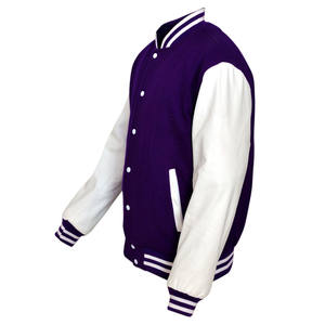 Chaqueta de béisbol de lana personalizada de la universidad para hombres Invierno Casual Varsity Bomber Stand Collar Chenille Bordado Parches Puttons - Product Image 6