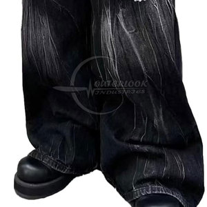 Pantalones vaqueros de pierna ancha informales para hombre 2025 de alta calidad a bajo precio-¡Buena Tasa de venta al por mayor! - Product Image 5