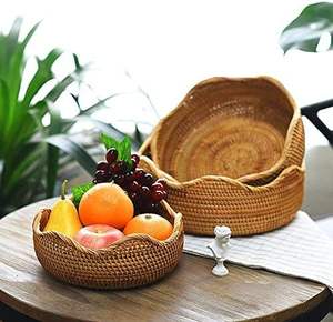 Fruit Handwoven <b>Woven</b> <b>Baskets</b> for Home Bedroom Guest Room Living Room Dining Table Restaurant Bar Use - Product Image 1