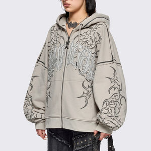 Sudadera con Capucha Personalizada para Mujer, Ligera, con Cierre Frontal, Logotipo, 100% Algodón, Bolsillos, Mangas Largas, Secado Rápido, Transpirable - Product Image 3