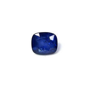 Zafiro Azul Natural de Bangkok de 4.83 ct, Corte Cojín, Gema Suelta, Esmeralda y Aguamarina de Corte Ovalado, y Ópalo de Color Violeta - Product Image 1