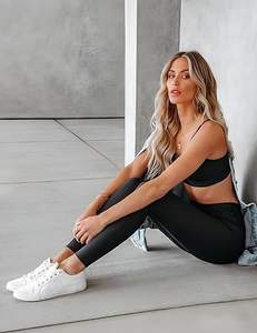 Mallas deportivas transpirables sin costuras de cintura alta para mujer con logotipo personalizado, ropa deportiva informal con diseño de tigre para entrenamiento - Product Image 6