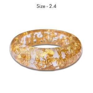 Bracelet en résine coloré fait à la main avec des paillettes dorées, modèle tendance, bijoux de mode, bracelets pour l'Inde, fabrication artisanale, vente en gros - Product Image 2