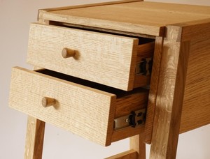 Wiolesa Bedside Table Java Furni Craft CA004 Modern Design Mahogany <b>Wood</b> Two <b>Storage</b> Drawers Natural Finish Eco-Friendly Durable - Product Image 2