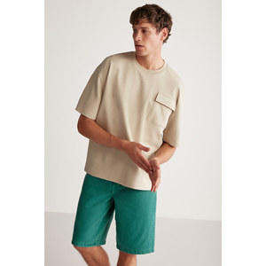 T-shirt pour homme GRIMELANGE Artur avec poche, tissu épais texturé spécial - Product Image 1