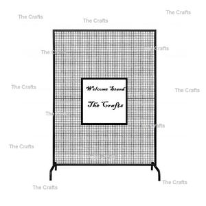 Support de bienvenue de conception avantageuse dans le support de bienvenue de couleur noire de fer de maille pour l'usage de décoration de noce - Product Image 1