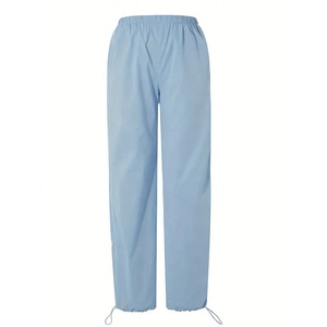 กางเกงขากว้างแบบมีเชือกรูดสำหรับผู้หญิงเสื้อผ้าขนแกะแฟชั่นแนวสตรีทแบบกำหนดเองสำหรับฤดูหนาว - Product Image 4