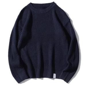 100% algodón invierno OEM personalizado hombres cuello redondo suéter de punto liso jerséis para hombres suéter fabricante - Product Image 4