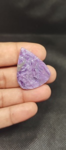 Cabujón de Charoita Marrón Natural, Piedra Preciosa Pulida Suelta para la Fabricación de Joyas - Product Image 6
