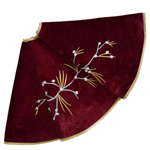 Falda para árbol de Navidad, diseño elegante para las fiestas, tela suave, tapete redondo para cubrir la base del árbol de Navidad, decoración festiva para interiores - Product Image 2