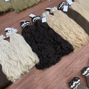 Venta al por mayor de lujo de la Virgen vietnamita extensiones de cabello humano a granel la cutícula alineados Natural ondulado suave cabello de lujo - Product Image 5