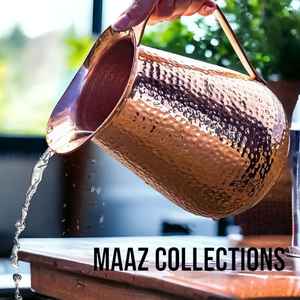 Pichet en cuivre personnalisé de 68 oz avec couvercle Bienfaits pour la santé Profitez de plus d'eau et d'une consommation inférieure en sucre Matériau métallique - Product Image 4