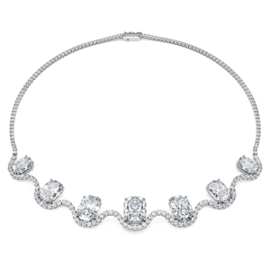 Luxury Radiant Cut Cubic Zirconia Tennis Necklace for Women White Gold Plated Statement <b>Choker</b> Necklace Wedding Bridal Jewelry - Product Image 1