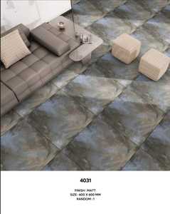 กระเบื้องเซรามิกสีดำทองหรูหราสไตล์อิตาลียุโรปกระเบื้องเคลือบเงาขนาดใหญ่กระเบื้องปูพื้นศิลปะในร่มผู้ผลิตอินเดีย - Product Image 4