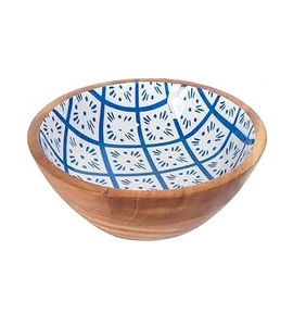 Cuenco de madera desechable con estampado de esmalte de diseño personalizado hecho a mano. - Product Image 2