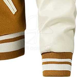 2024 Blouson aviateur en laine d'hiver personnalisable pour hommes Design Letterman avec poche à manchette élastique et capuche sur pied - Product Image 4