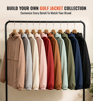 Fabricant de vestes de golf OEM ODM, logo personnalisé, veste coupe-vent légère, imperméable et résistante au vent