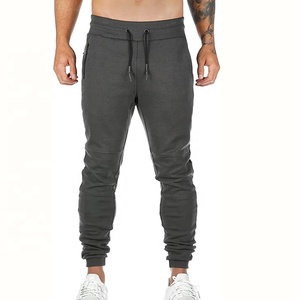 Wholesale Casual Gym Slim Fit Plain Drawstring Mens <b>Jogger</b> With Zipper Pocket Cotton <b>Polyester</b> Workout <b>Jogger</b> Pants - Product Image 6