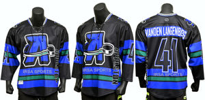 Ensemble de chaussettes et de maillot de hockey sur glace personnalisé de haute qualité, logo personnalisé, sublimation avant, respirant, 100% polyester, unisexe adulte - Product Image 2