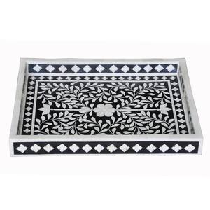 ถาดตกแต่งแบบฝังมุกหรูหราถาดฝังกระดูกจากอินเดียสำหรับห้องนั่งเล่นของตกแต่งบ้านขายส่ง - Product Image 1