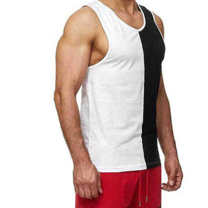 Camisetas sin mangas de punto personalizadas con logo para hombre, de tela transpirable, para entrenamiento, al por mayor, estilo liso para gimnasio y moda urbana. - Product Image 2