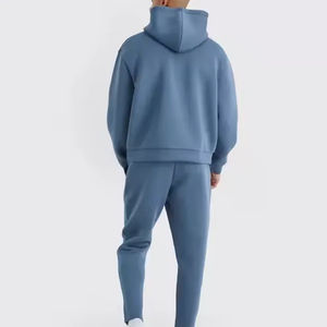 100% coton polaire lourd survêtement logo personnalisé survêtement haute qualité à capuche et jogging ensemble survêtement 2 pièces ensemble - Product Image 3