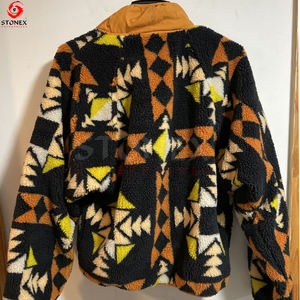 Veste polaire boutonnée personnalisée de meilleure qualité Long Wind Break Warm Fleece Cotton Fill Latest Design Wholesale Supply - Product Image 5