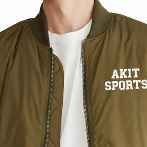 Veste bomber décontractée pour homme, vente chaude, dernier design 2025, haute qualité, logo personnalisé sur le devant, respirante, coupe-vent, veste d'hiver - Product Image 3