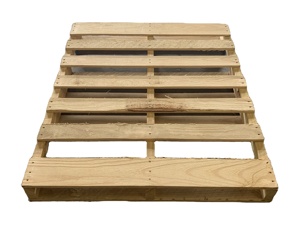 Paletas de madera natural personalizadas duraderas de alta calidad Estilo de doble cara 1100x1100x135mm 2000kg Capacidad de carga 4 vías/2 vías - Product Image 1