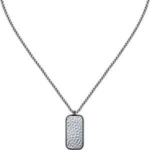 Collar para Hombre Sector SAFT78, Plata con Baño de Oro y Rodio, Cadena Figaro, Perla, Estilo Religioso Cristiano, para Regalo de Boda - Product Image 1