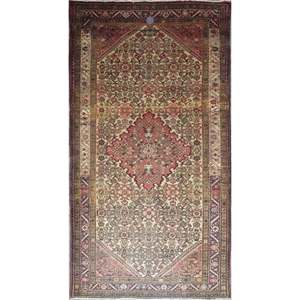 One Of The Kind Hand-Knotted <b>Wool</b> Rug _ Luxurious Vintage Design, 9'9 x 5'3, Artisan <b>Crafted</b> - Product Image 1