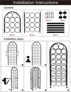 Estante de Metal para Botellas de Vino, Soporte de Almacenamiento de Suelo de Pie con Orificio de 3,46 PULGADAS de Diámetro para Fiestas, Tinas de Bebidas, 98-23 - Product Image 2