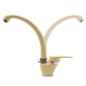 Mezclador de fregadero de cocina de un solo orificio, dispensador giratorio Oslo, latón de color con acabado, modelo de 1 grifo de avena - Product Image 5