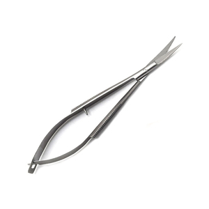 2 piezas de acero inoxidable, tijeras de resorte para manicura, microtijeras de 12 cm con asas rusas antideslizantes - Product Image 3
