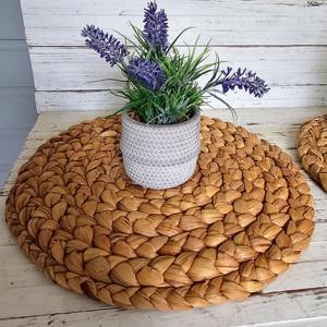 Round woven water hyacinth <b>placemat</b> Eco friendly products Made in Vietnam <b>Table</b> decoration Woven <b>Placemat</b> Wholesale - Product Image 6