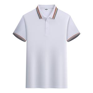 Polo pour hommes élégant en mélange de coton surface tricotée douce et lisse finition du col moderne tenue de bureau et décontractée personnalisée OEM ODM - Product Image 2