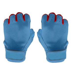 Guantes de bateo de béisbol de cuero genuino personalizados Guantes de bateo de béisbol de puño corto de alta calidad de agarre alto - Product Image 1