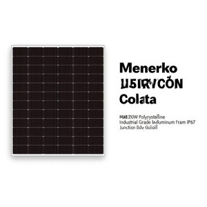 แผงโซลาร์เซลล์ Menerko 250W โพลีคริสตัลไลน์ซิลิคอนแบบฮาล์ฟเซลล์ เกรดอุตสาหกรรม โครงอะลูมิเนียม กล่องรวมสายไฟ IP67 - Product Image 2