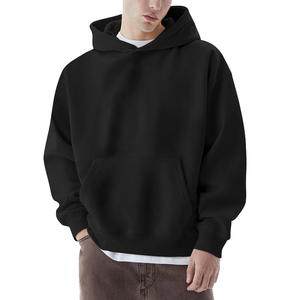 เสื้อฮู้ดแบบสองแผงใส่ได้ปกติสำหรับผู้ชายใหม่โลโก้บ็อกซี่พอดีกับกระเป๋าด้านหน้าแขนยาว - Product Image 5
