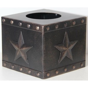 Caja de pañuelos al por mayor de diseñador hecho a mano de calidad superior caja de pañuelos de hierro de precio bajo con estilo clásico caja de pañuelos galvanizada - Product Image 1