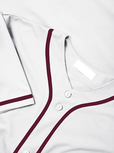 Maillot de baseball d'extérieur personnalisable 100% polyester, design cousu, séchage rapide, col en V, unisexe, adulte, vente chaude, vêtements de sport vintage - Product Image 4