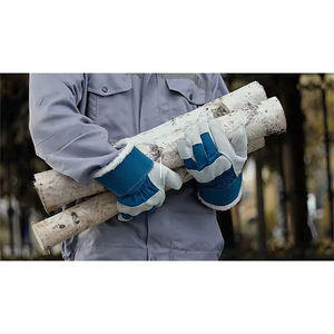 Guantes de trabajo de seguridad de protección de manos de cuero dividido de piel de vaca de alta resistencia Guantes de trabajo de larga duración de aparejo canadiense industrial - Product Image 3