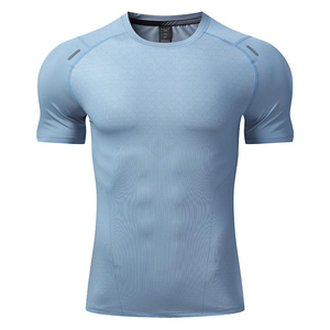 T-shirts de compression pour hommes, coupe ample, confortables, écologiques, respirants, 100 % coton, personnalisables, à manches courtes, col rond, avec lettres imprimées - Product Image 4